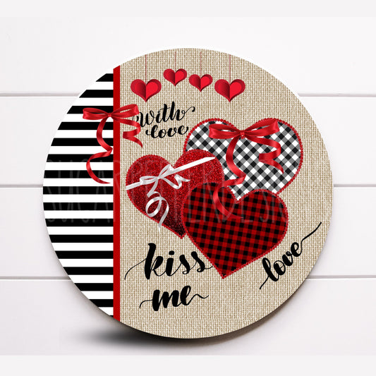 Round Wreath Sign, Valentine’s Day Wreath Sign, Love Valentine’s Wreath Sign, Sugar Pepper Designs, Sign For Wreath, Wreath Attachments