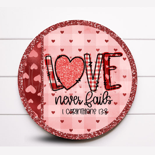 Round Wreath Sign, Valentine’s Day Wreath Sign, Love Valentine’s Wreath Sign, Sugar Pepper Designs, Sign For Wreath, Wreath Attachments