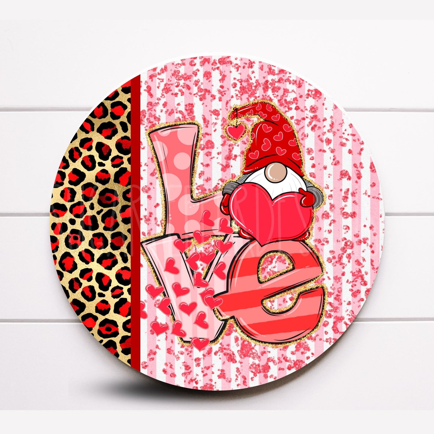 Round Wreath Sign, Valentine’s Day Wreath Sign, Love Valentine’s Wreath Sign, Sugar Pepper Designs, Sign For Wreath, Wreath Attachments