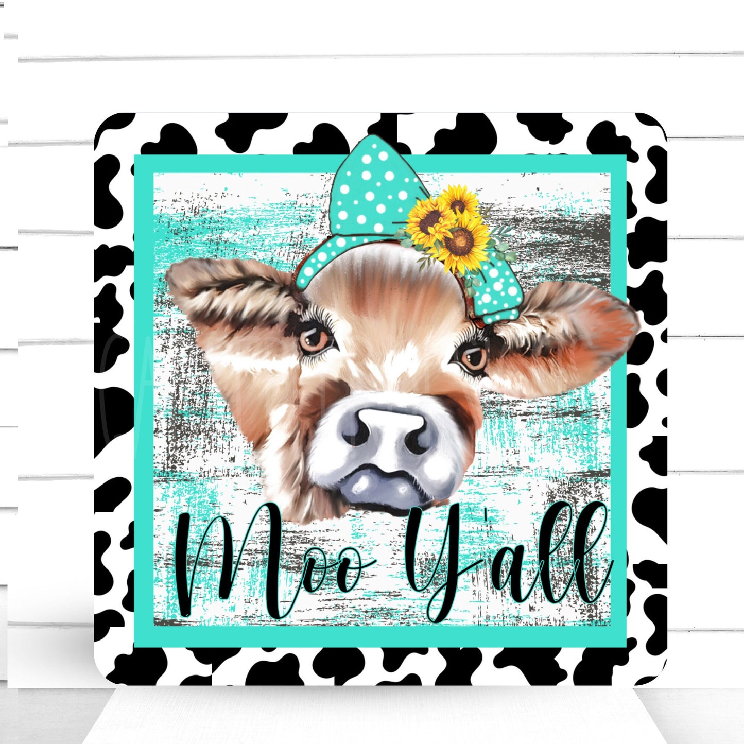 Wreath Sign, Cow Wreath Sign, Farmhouse Wreath Sign, Everyday Wreath Sign Sugar Pepper Design Door Decor Sign For Wreath