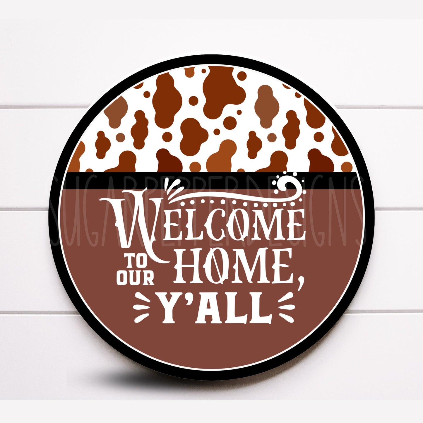 Wreath Sign, Round Welcome to Our Home Ya'll Wreath Sign, Metal Wreath Sign, Sugar Pepper Designs, Sign For Wreath, Door Decor