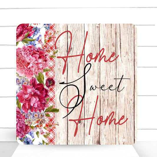 Wreath Sign, Home Sweet Home Wreath Sign, Floral Wreath Sign, Everyday Wreath Sign,Sugar Pepper Design,Door Decor, Sign For Wreath