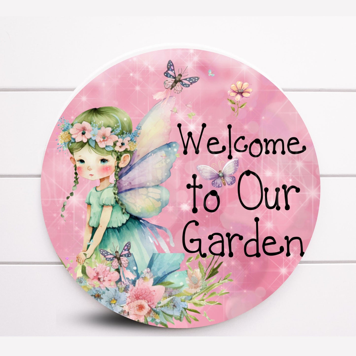 Fairy Wreath Sign, Fairy Garden Wreath Sign, Everyday Wreath Sign, Sugar Pepper Designs, Signs For Wreaths, Door Decor