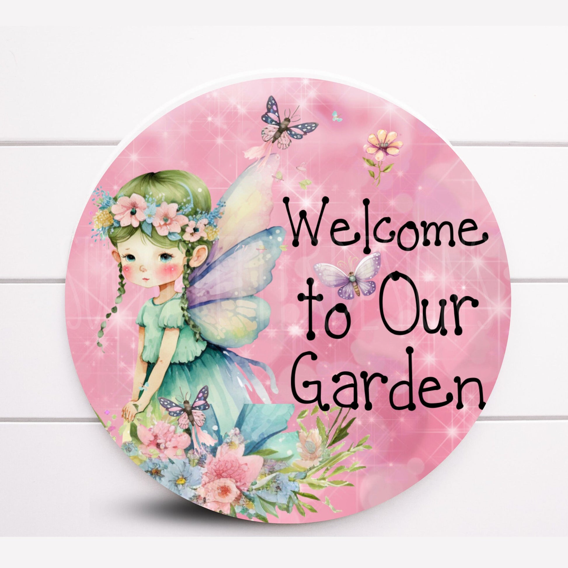 Fairy Wreath Sign, Fairy Garden Wreath Sign, Everyday Wreath Sign, Sugar Pepper Designs, Signs For Wreaths, Door Decor